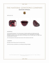 1.20 Ct. Purplish Red Rhodolite Garnet from Tanzania Appraisal
