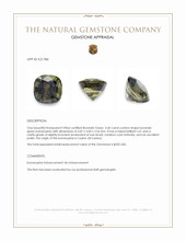 0.60 Ct. Brownish Green Kornerupine from Ceylon (Sri Lanka) Appraisal