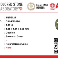 0.60 Ct. Kornerupine from Ceylon (Sri Lanka) Scan Report