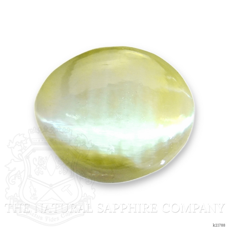 1.39 Ct. Yellowish Green Cabochon Chrysoberyl from Ceylon (Sri Lanka)