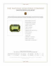 2.25 Ct. Green Chrysoberyl from Ceylon (Sri Lanka) Scan Report