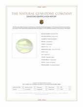 1.74 Ct. Yellowish Green Cabochon Chrysoberyl from Ceylon (Sri Lanka) Scan Report