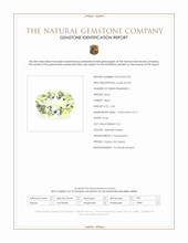 3.43 Ct. Yellowish Green Beryl from Ceylon (Sri Lanka) Scan Report