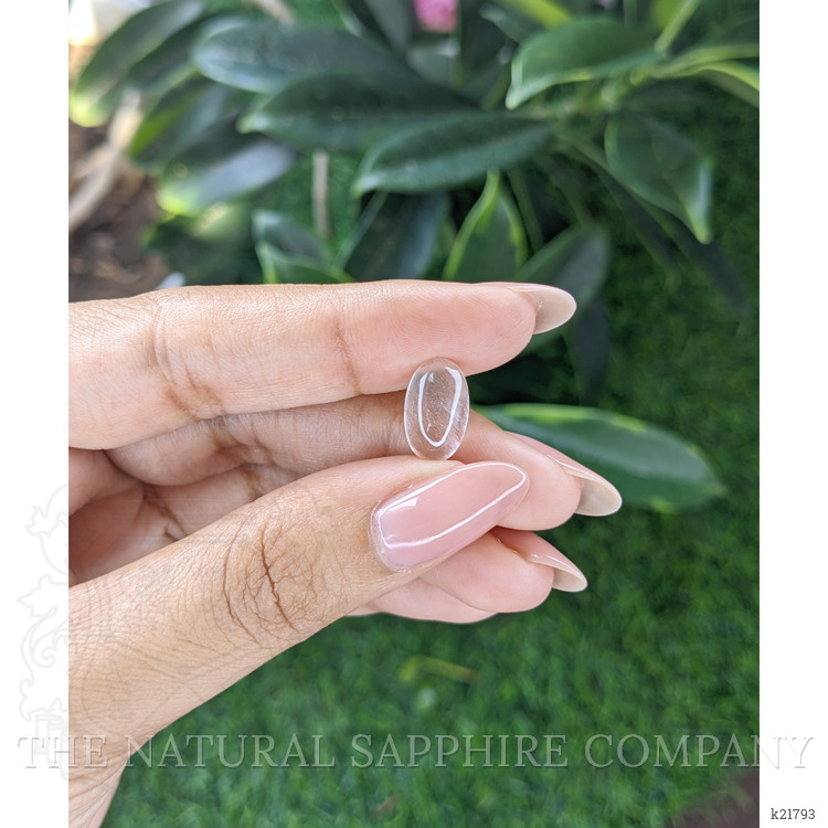 4.64 Ct. White Cabochon Topaz from Ceylon (Sri Lanka)