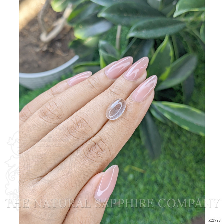 4.64 Ct. White Cabochon Topaz from Ceylon (Sri Lanka)