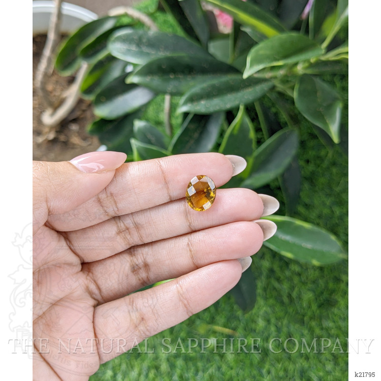 3.56 Ct. Orangish Brown Tourmaline from Ceylon (Sri Lanka)