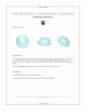 25.09 Ct. Blue Cabochon Aquamarine from Ceylon (Sri Lanka) Appraisal