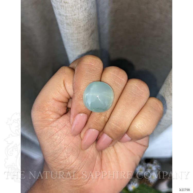 25.09 Ct. Blue Cabochon Aquamarine from Ceylon (Sri Lanka)