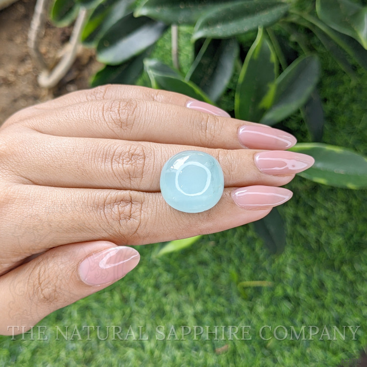 25.09 Ct. Blue Cabochon Aquamarine from Ceylon (Sri Lanka)