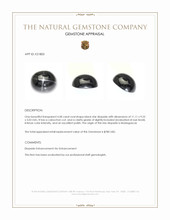 4.58 Ct. Black Star Diopside from Madagascar Appraisal