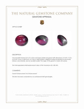 6.53 Ct. Pinkish Red Cabochon Garnet from Ceylon (Sri Lanka) Appraisal