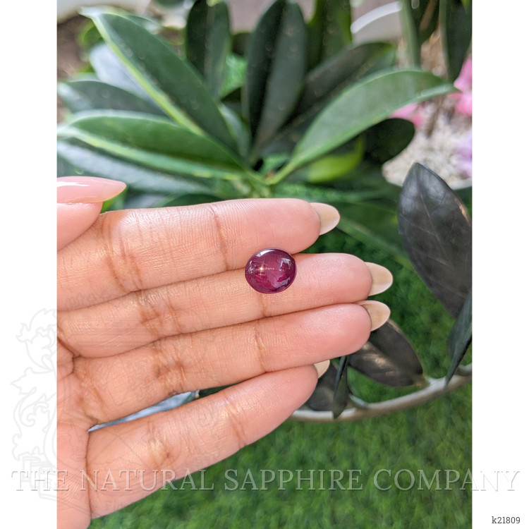 6.53 Ct. Pinkish Red Cabochon Garnet from Ceylon (Sri Lanka)