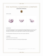 3.37 Ct. Pink Kunzite from Afghanistan Appraisal