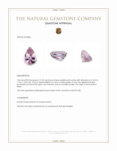 31.35 Ct. Kunzite from Brazil Appraisal