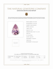 32.22 Ct. Purplish Pink Kunzite from Brazil Scan Report