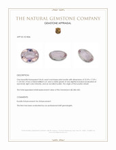34.65 Ct. Pink Kunzite from Brazil Appraisal