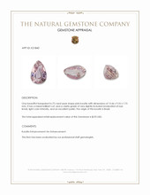 6.75 Ct. Kunzite from Brazil Appraisal