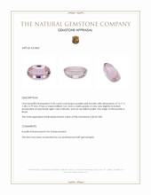 4.30 Ct. Kunzite from Brazil Appraisal