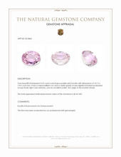 4.25 Ct. Purplish Pink Kunzite from Brazil Appraisal
