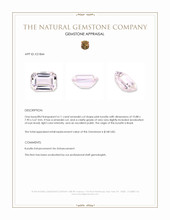 4.11 Ct. Kunzite from Brazil Appraisal