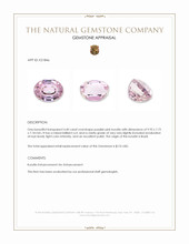 4.40 Ct. Purplish Pink Kunzite from Brazil Appraisal