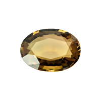Pave Sinhalite Ring 8.55 Ct., 14K Yellow Gold Combination Stone