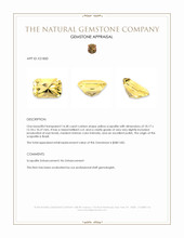 14.58 Ct. Yellow Scapolite from Brazil Appraisal