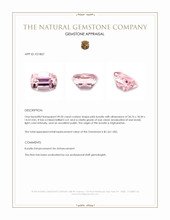 49.50 Ct. Pink Kunzite from Afghanistan Appraisal