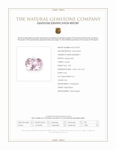 3.49 Ct. Pink Kunzite from Afghanistan Scan Report