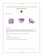 47.21 Ct. Purple Rose Quartz from Brazil Appraisal