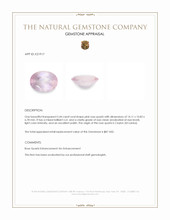 5.44 Ct. Rose Quartz from Ceylon (Sri Lanka) Appraisal