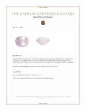 5.71 Ct. Pink Rose Quartz from Ceylon (Sri Lanka) Appraisal