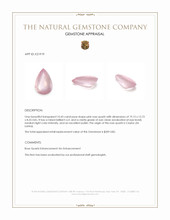 10.43 Ct. Pink Rose Quartz from Ceylon (Sri Lanka) Appraisal