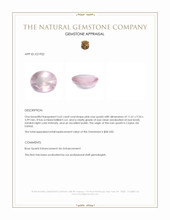 3.62 Ct. Pink Rose Quartz from Ceylon (Sri Lanka) Appraisal