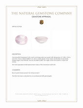 4.85 Ct. Rose Quartz from Ceylon (Sri Lanka) Appraisal