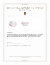4.85 Ct. Pink Rose Quartz from Ceylon (Sri Lanka) Appraisal