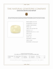 1.22 Ct. Yellow Cabochon White Opal (Light Opal) from Australia Scan Report