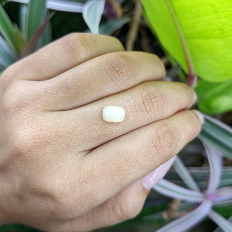 1.22 Ct. Cabochon White Opal from Australia