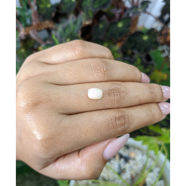 1.24 Ct. Cabochon White Opal from Australia