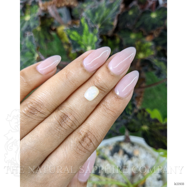1.24 Ct. Cabochon White Opal from Australia