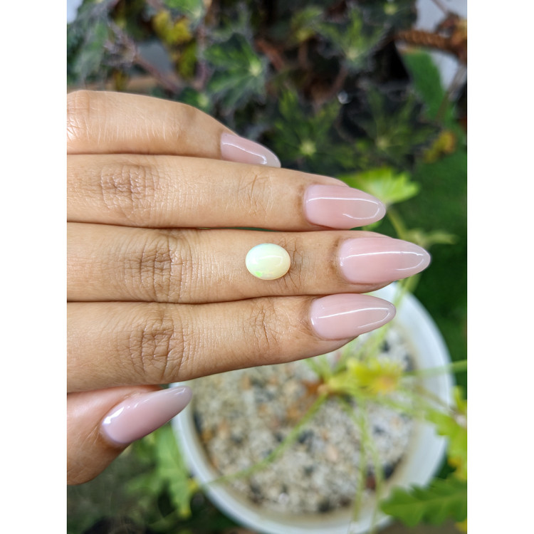 1.57 Ct. Cabochon White Opal from Australia