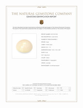 1.75 Ct. Yellow Cabochon White Opal from Australia Scan Report