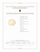 1.75 Ct. Yellow Cabochon White Opal (Light Opal) from Australia Scan Report