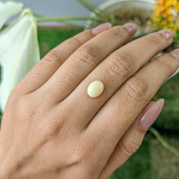 1.75 Ct. Cabochon White Opal from Australia Life Style