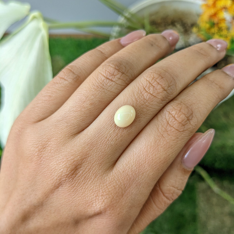 1.75 Ct. Cabochon White Opal from Australia