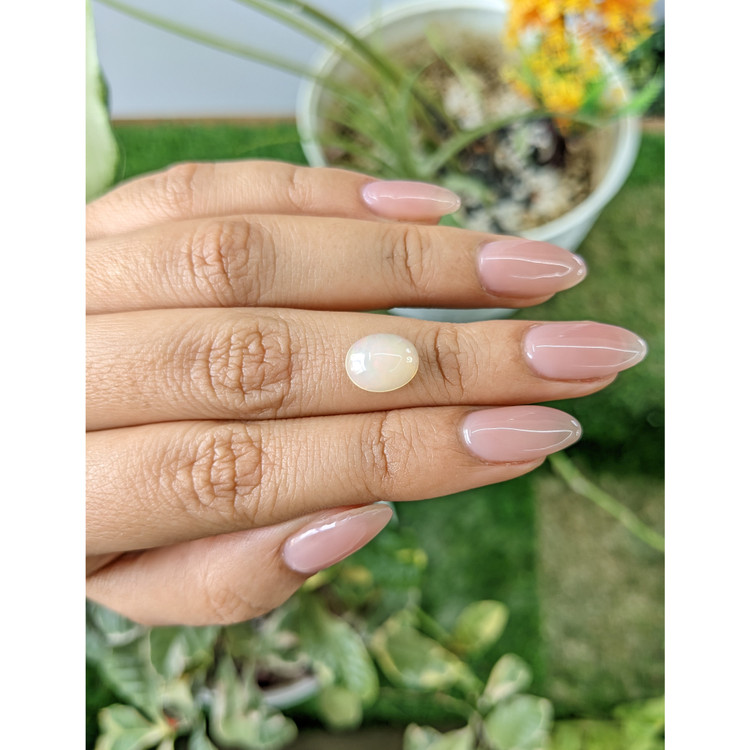 1.58 Ct. Cabochon White Opal from Australia