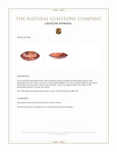 0.68 Ct. Orangish Red Almandine Garnet from Ceylon (Sri Lanka) Appraisal