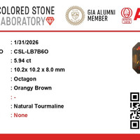 5.95 Ct. Tourmaline from Ceylon (Sri Lanka) Scan Report