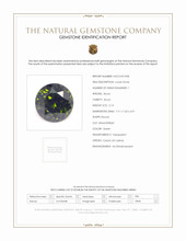 2.13 Ct. Green Zircon from Ceylon (Sri Lanka) Scan Report