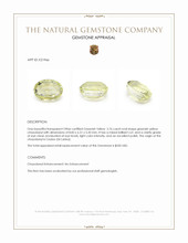 2.76 Ct. Greenish Yellow Chrysoberyl from Ceylon (Sri Lanka) Appraisal